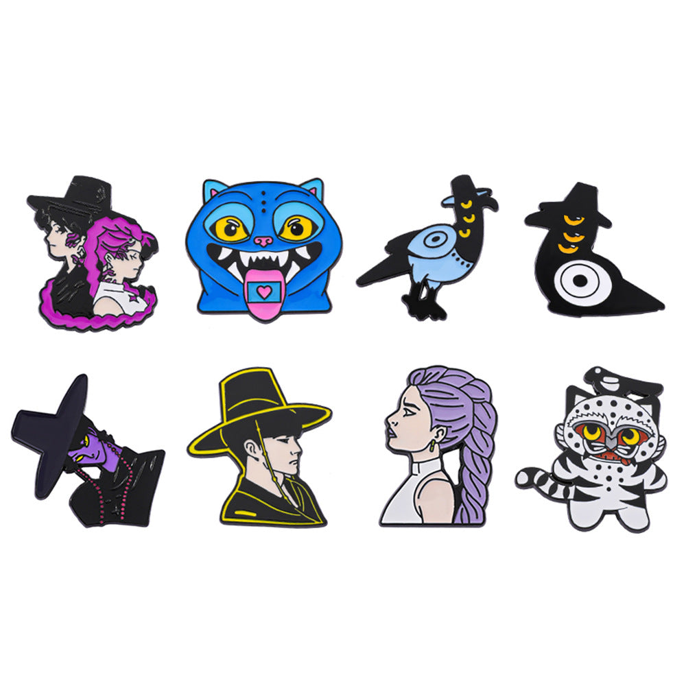 Wholesale Cartoon KPOP Metal Badge Brooch