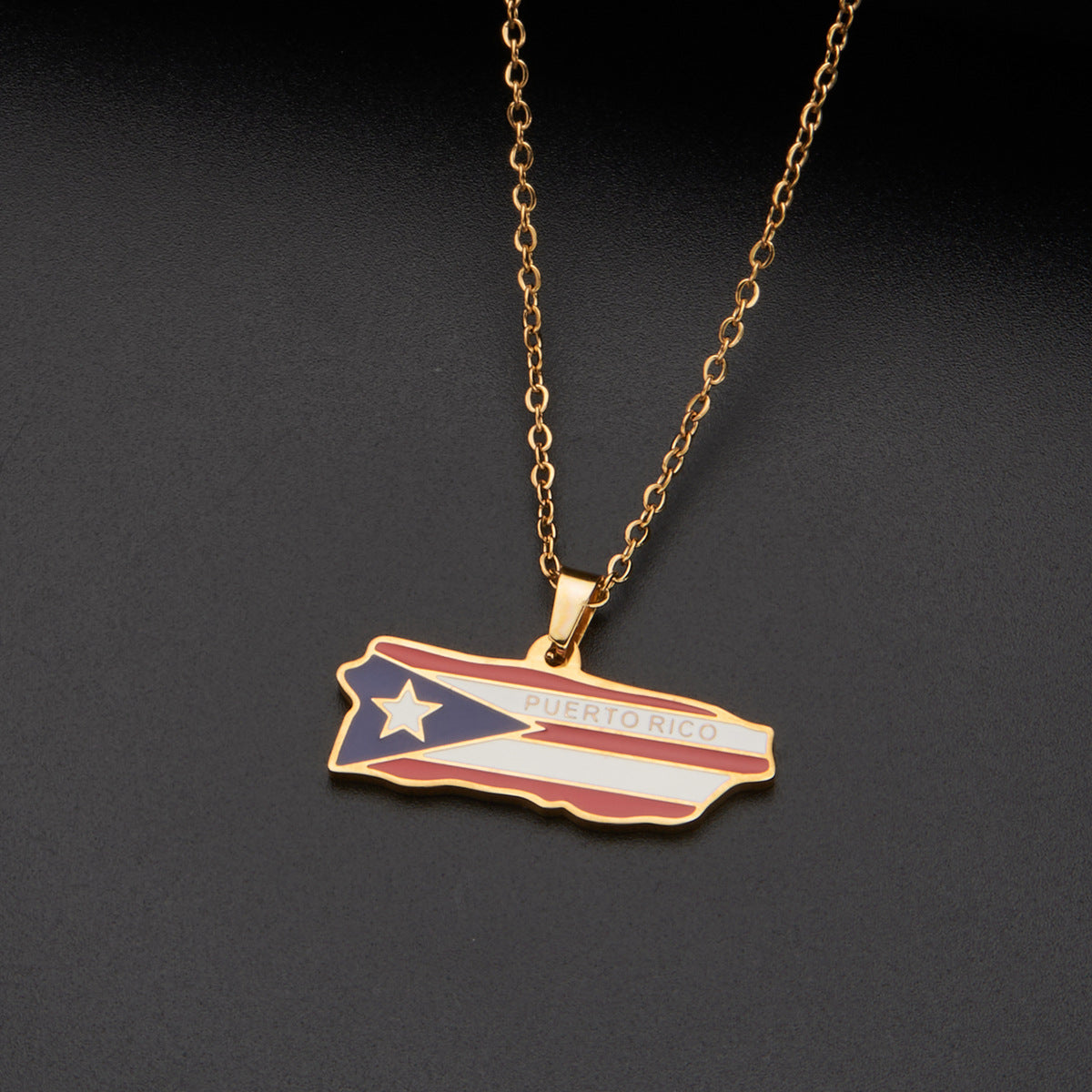 Wholesale Stainless Steel Map Necklace