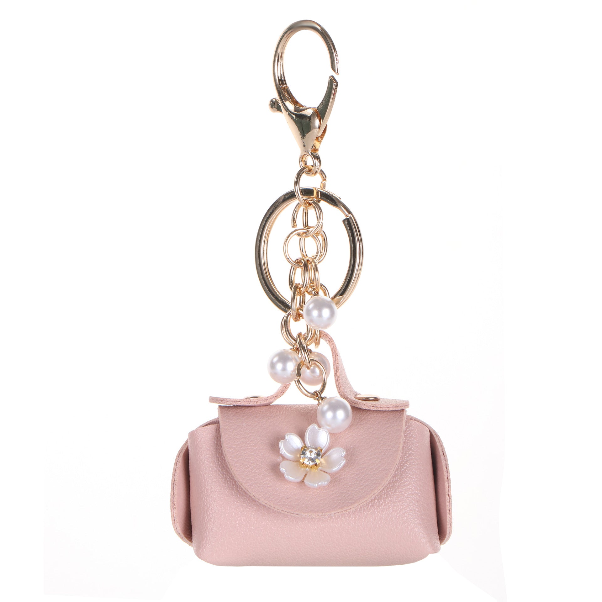 Wholesale Black Leather Keychain Coin Purse Korean Style Car Key Bag Charm Gift