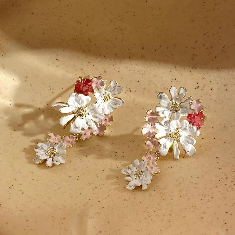 Wholesale  Flower Tassel Earrings Temperament  All-match Earrings