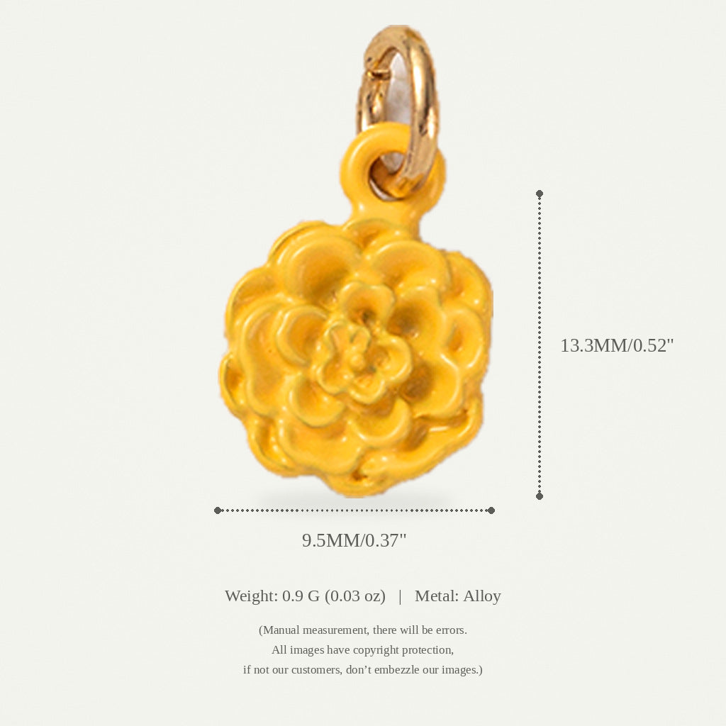 Wholesale Alloy Floral Pendant Charms 3D Lily DIY Necklace Jewelry Making Accessory Stylish Gift For Party Boutique Resale
