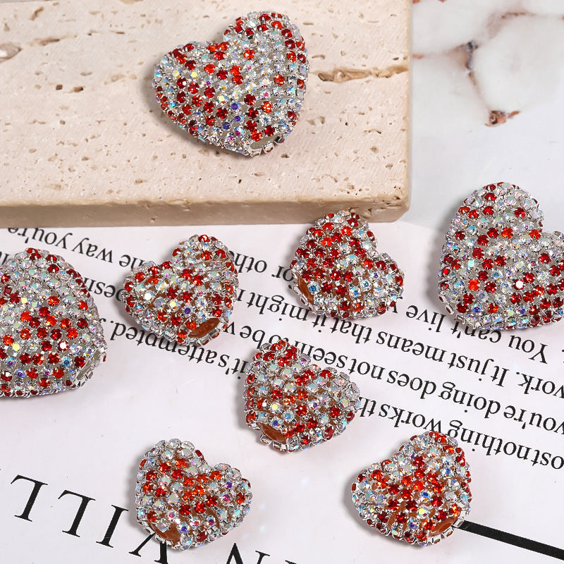 Wholesale 5pcs Water Diamond Love Diamond Ball DIY Acrylic Straight Hole Bead Accessories ACC-BDS-BLG008
