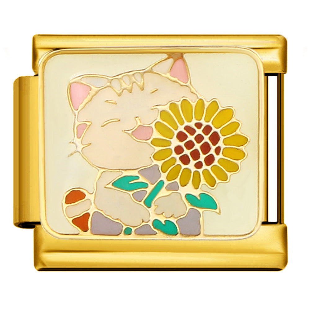 Wholesale Italian Charm Bracelet 9mm DIY Splicing Cute Creative Stainless Steel Composable Bracelet