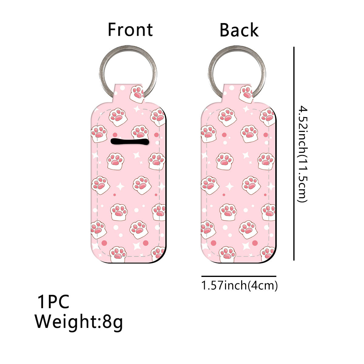 Wholesale 6pcs Cartoon Cat's Claw Lipstick Case Keychain