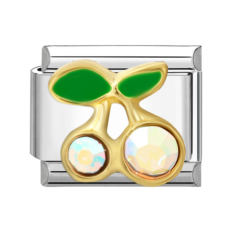 Wholesale Italian Charm Bracelet 9mm DIY Splicing Butterfly Patch Stainless Steel Composable Bracelet