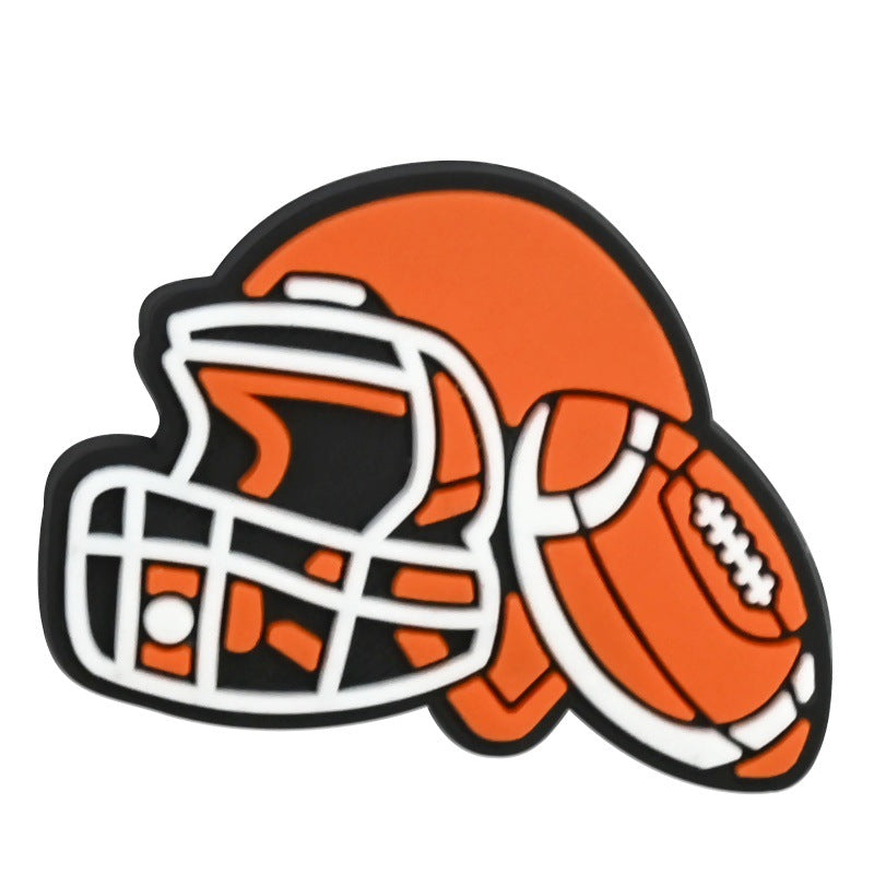 Wholesale Random 100pcs floral clogs PVC Soft Rubber Shoe Buckle Decoration