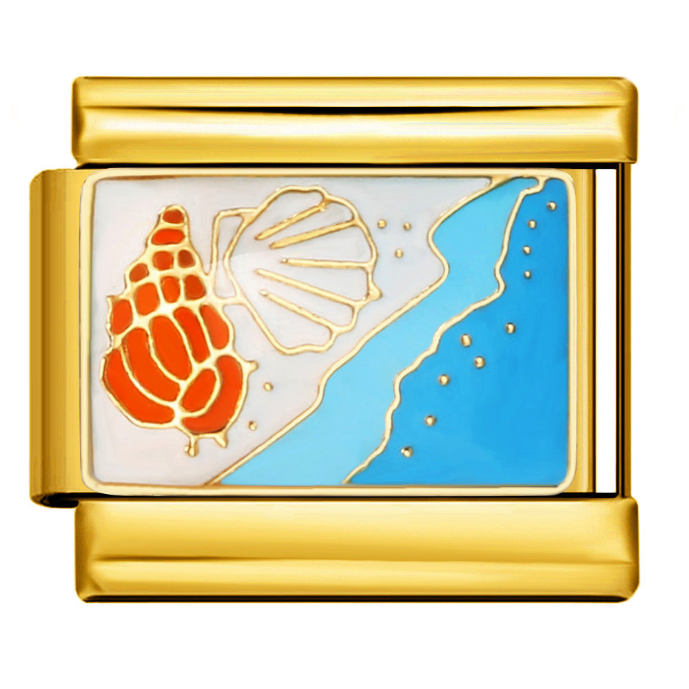 Wholesale Italian Charm Bracelet 9mm DIY Splicing Cute Creative Stainless Steel Composable Bracelet