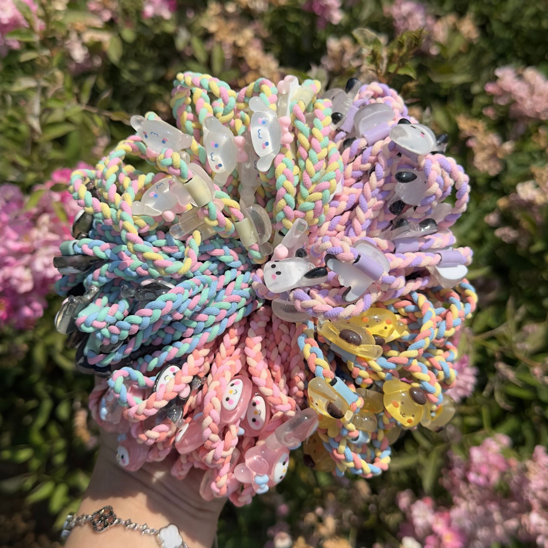 Wholesale 10pcs New Style Braided High Elastic Cute Cartoon Children's Hair Band ACCVIP-HS-Yimu001