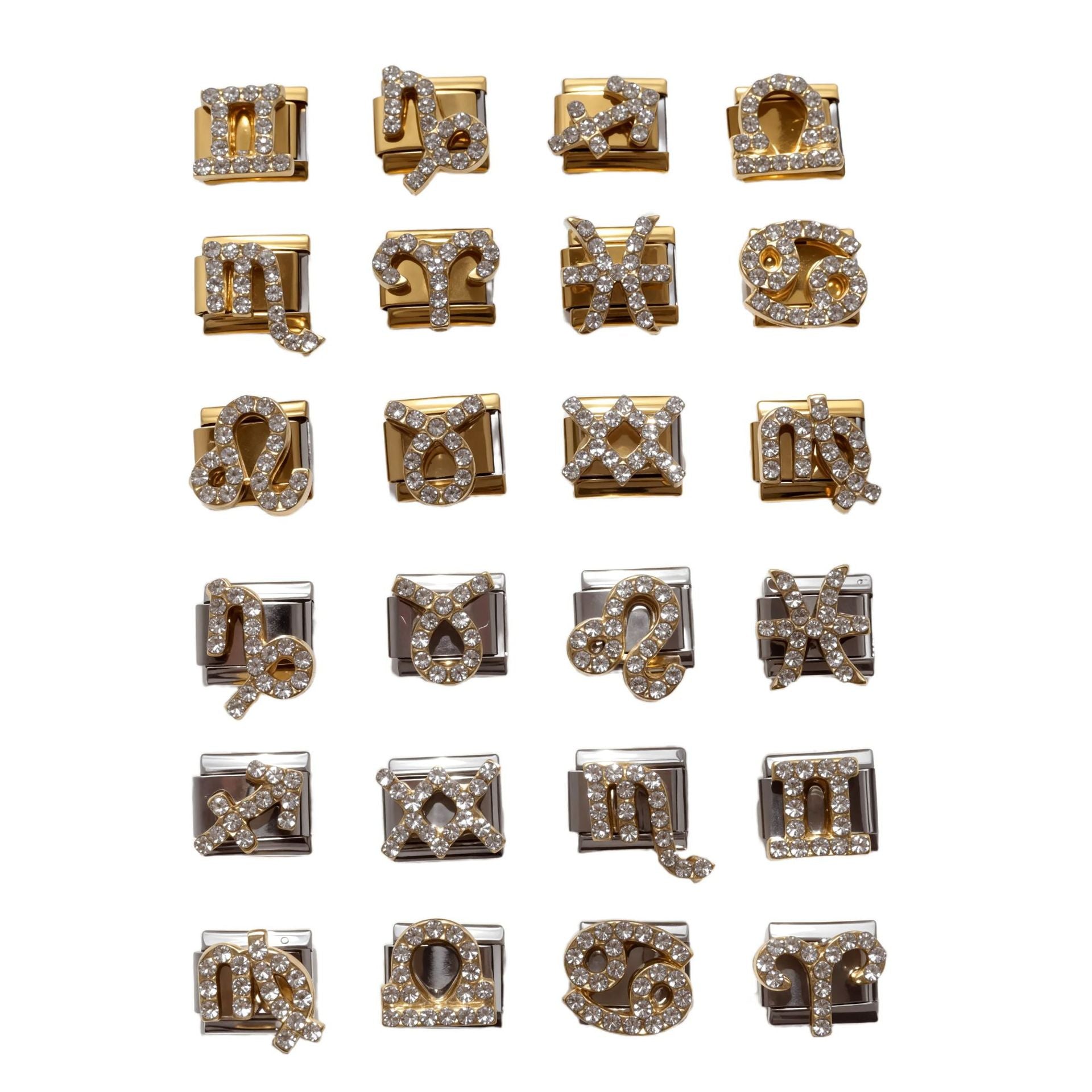 Wholesale 5pcs  Italian Charm Bracelet 9mm DIY 12 contions   Creative Stainless Steel Composable Bracelet