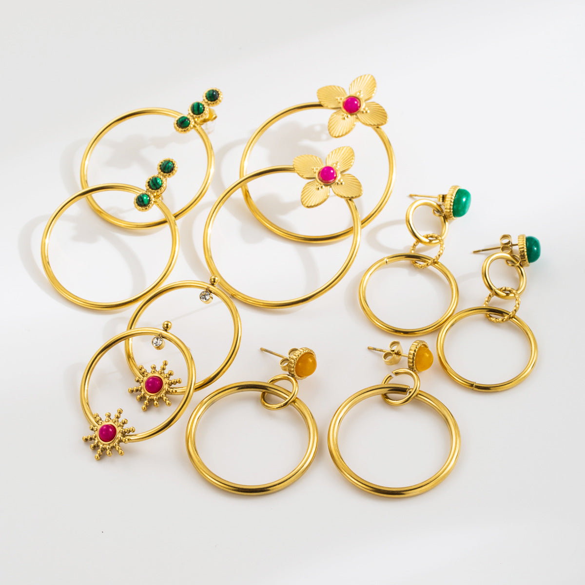 Wholesale Vintage Stainless Steel Hoop Earrings ACC-ES-BP002