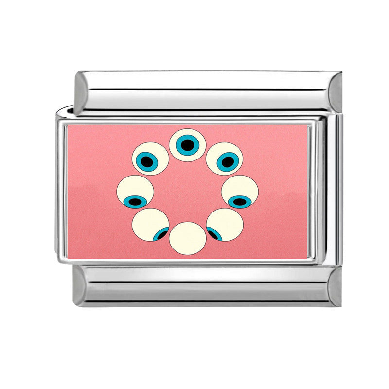 Wholesale 9mm Italian Charm Starter Bracelets DIY square Single Section Creative Stainless Steel Composable Bracelet