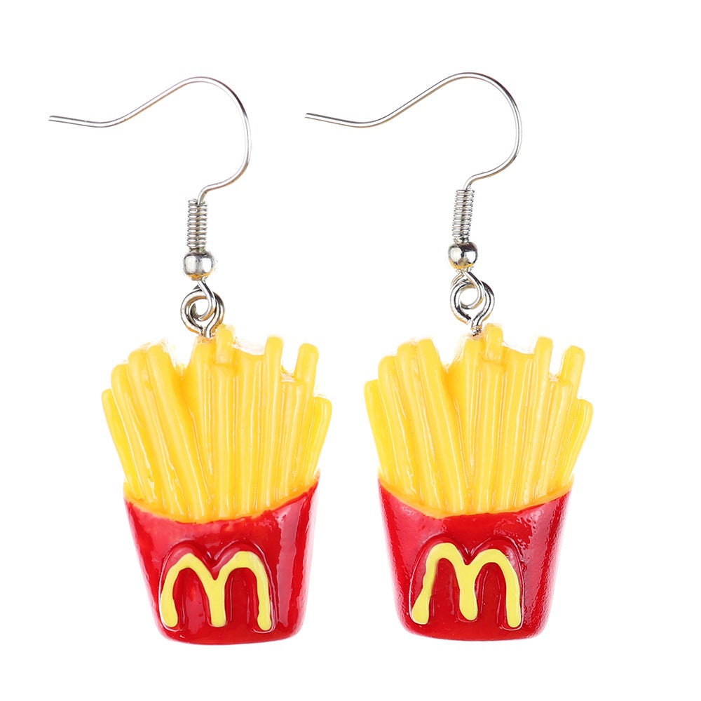Wholesale  Food Play Earrings Creative  Potato Chips Earrings