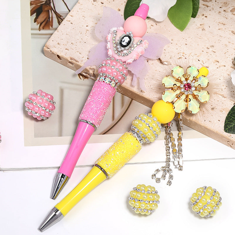 Wholesale 5PCS Candy Color Pearl Rhinestone Beads DIY Beads Mobile Phone Chain Accessories ACC-BDS-BLG044