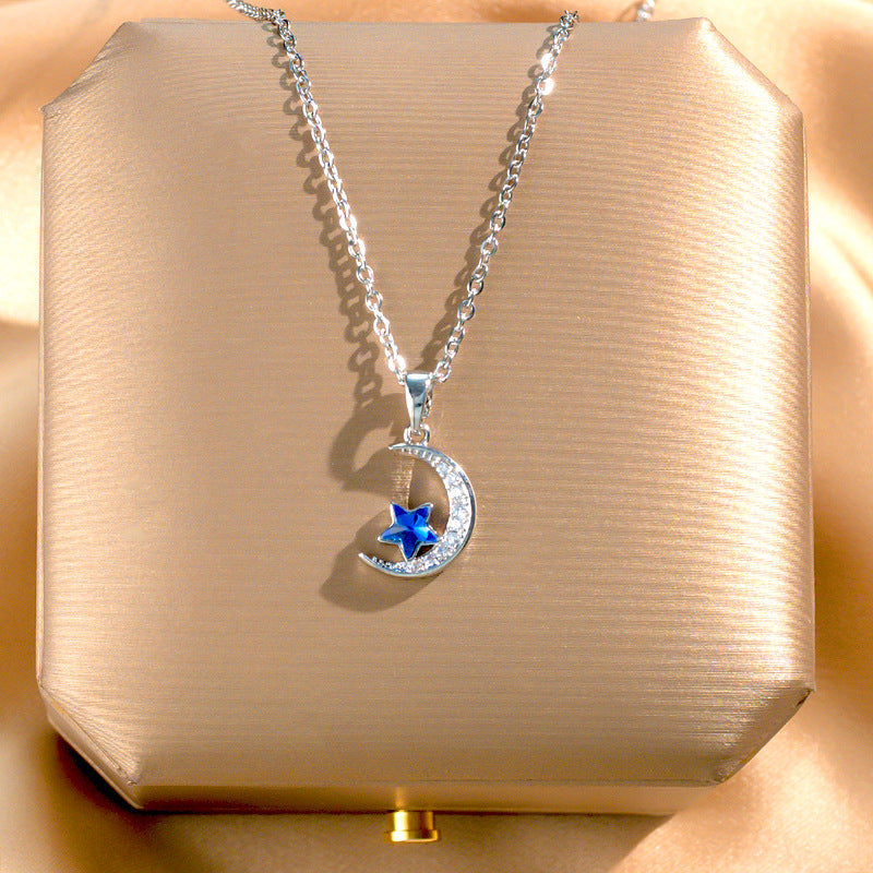 Wholesale Titanium Steel Zircon Clavicle Chain Necklace Korean Style Jewelry Accessory