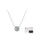 Wholesale 1 karat Diamond s925 Sterling Silver Geometric Flash Diamond Necklace