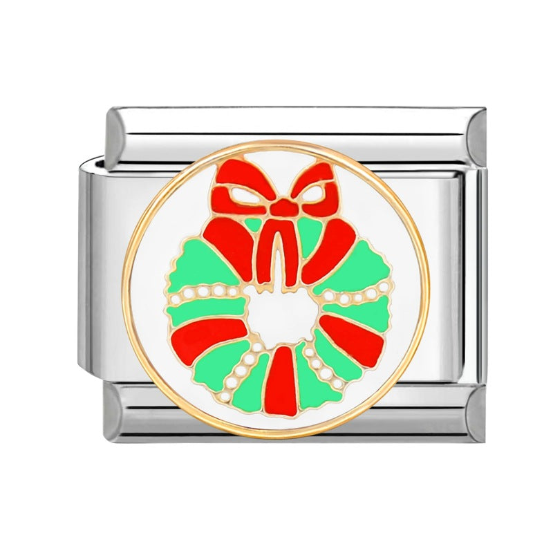 Wholesale Italian Charm Bracelet 9mm DIY Splicing Christmas Stainless Steel Composable Bracelet