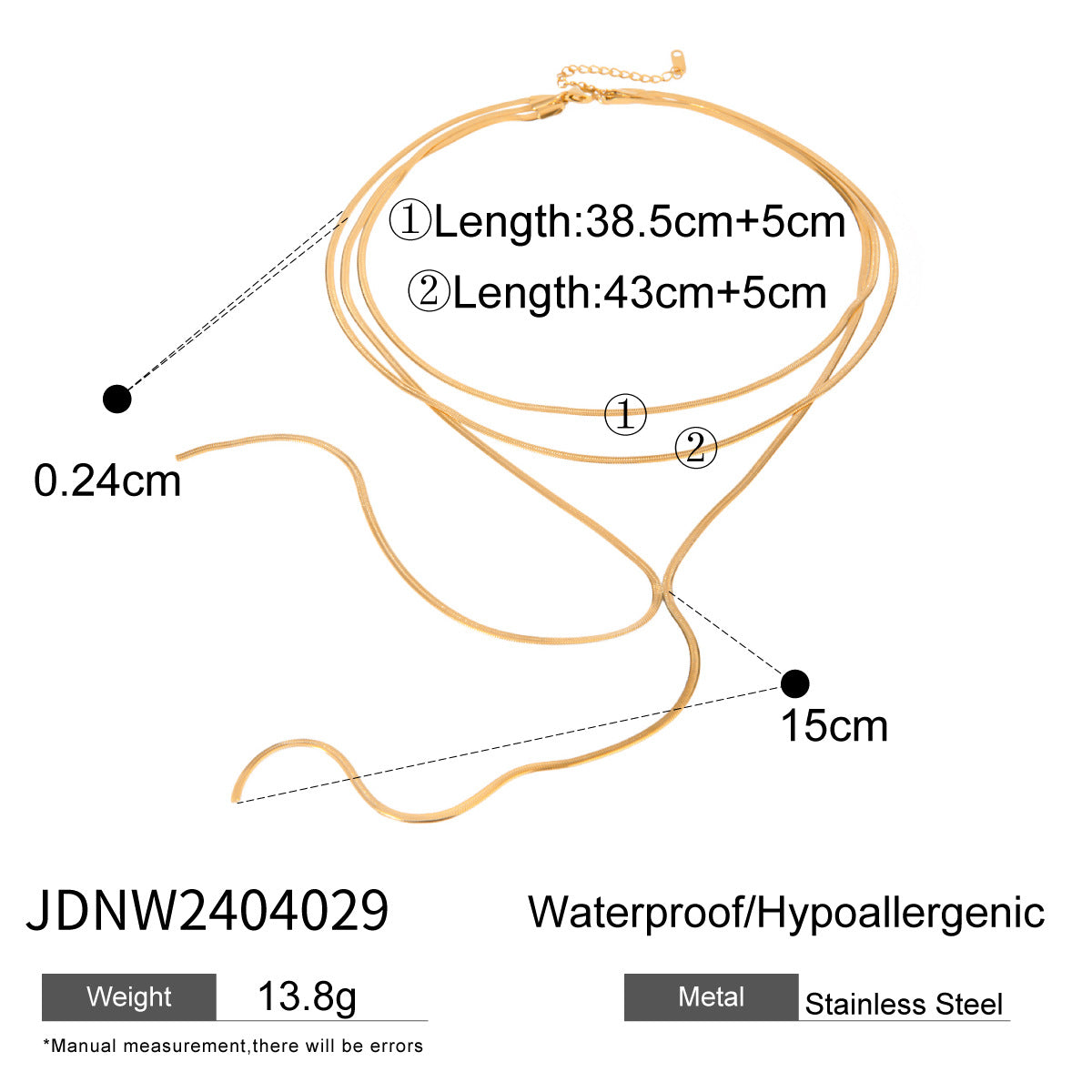 Wholesale Stainless Steel Necklace Bohemian Clavicle Chain