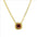 Wholesale Colorful geometric square zircon clavicle pendant necklace