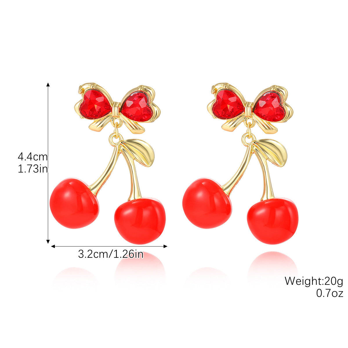 Wholesale Summer Hot-Selling Earrings Cherry Earrings  Fruit Cherry Earrings