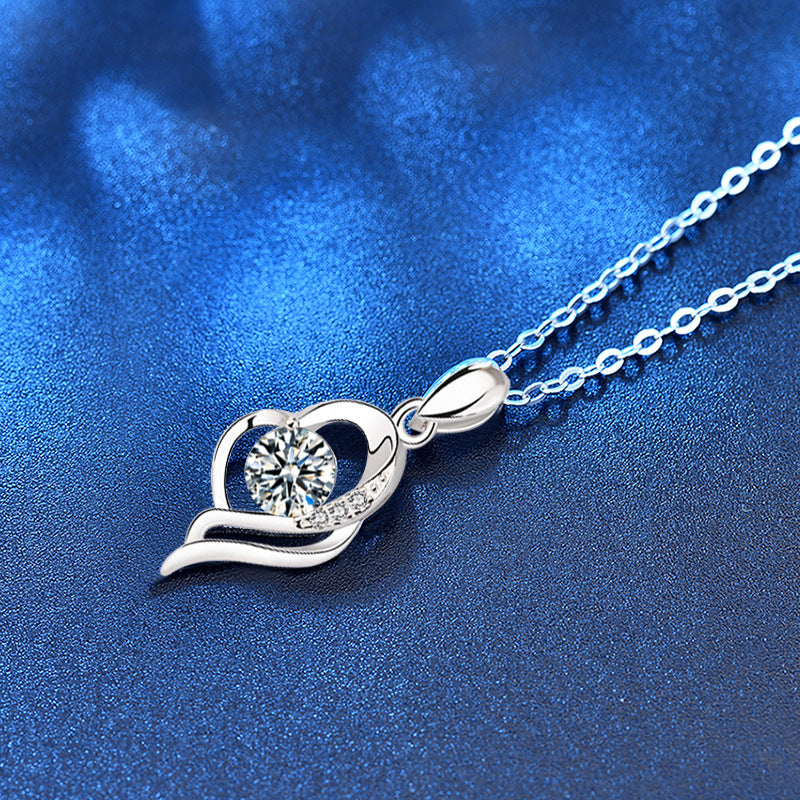 Wholesale 925 Sterling Silver Angel Wings Necklace