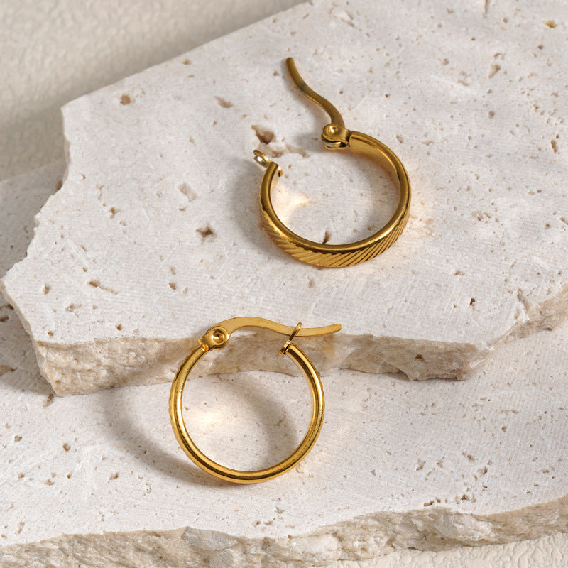 Großhandel Edelstahlschnalle Ohrringe Ohrhaken