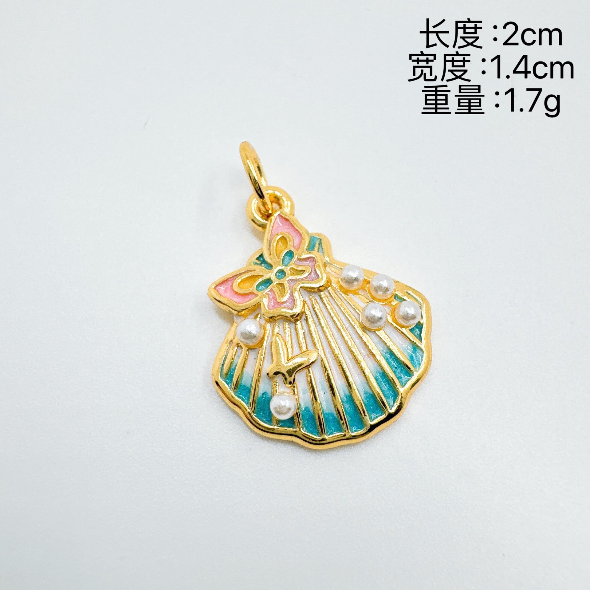 Wholesale Ocean Series Micro-Inlaid Diamond Shell Pendant Necklace,  Copper Gold-Plated Jewelry Accessory for Boutique Resale