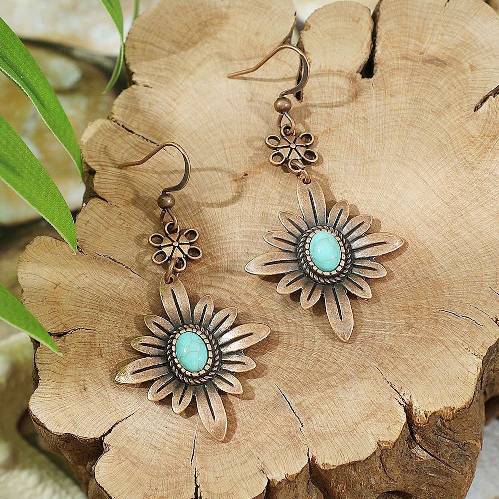 Wholesale Retro Bohemian Earrings Maillard Color Trendy Fashion Accessory for Autumn Winter