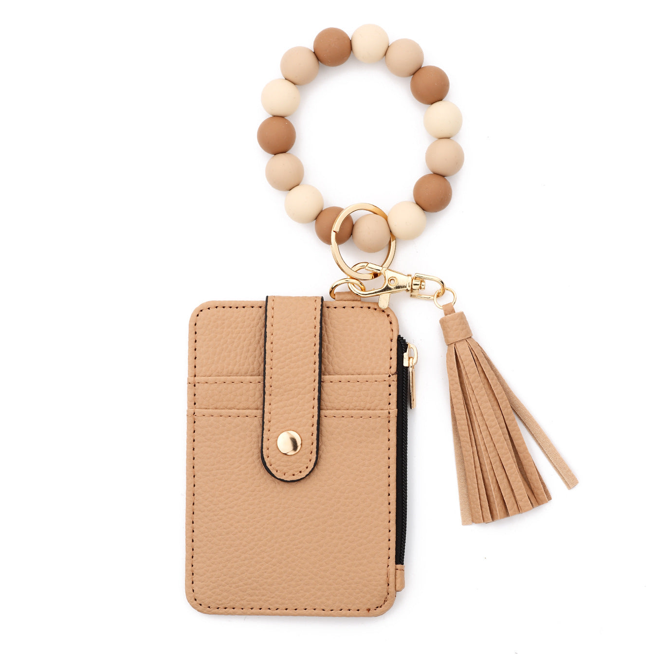 Portachiavi da polso con cinturino in silicone pieghevole portadocumenti all'ingrosso