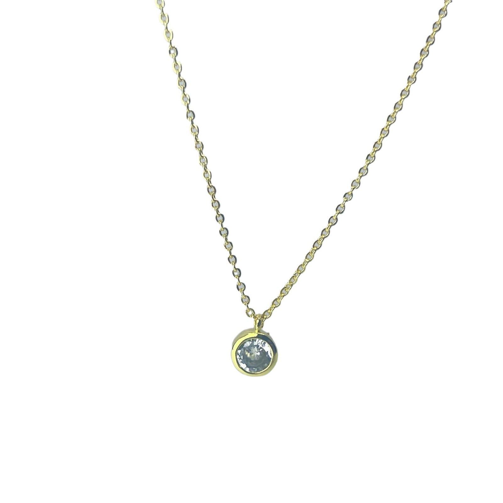 Wholesale Korean Style Minimalist Goldtone Single Stone Collarbone Necklace Fashion Layering Accessory For Women