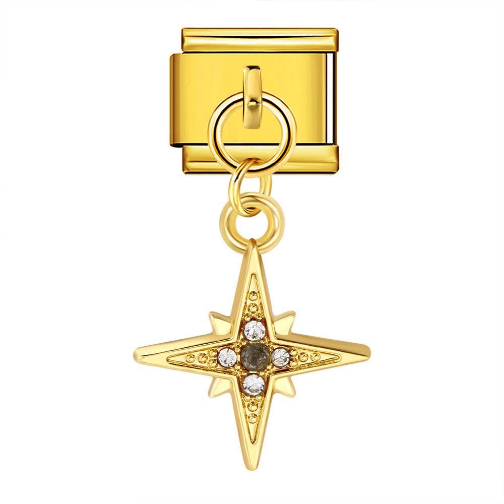 Wholesale 5pcs  Italian Charm Bracelet 9mm DIY  cute hookCreative Stainless Steel Composable Bracelet