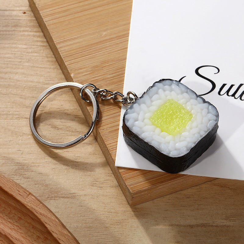 Wholesale pvc sushi cuisine keychain