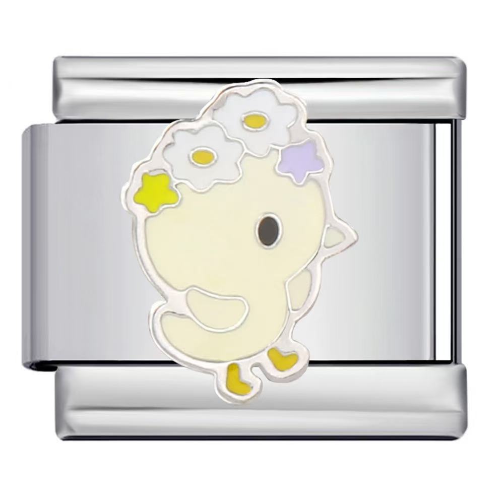 Wholesale Italian Charm Bracelet 9mm DIY Splicing Cute Creative Titanium Steel Composable Bracelet