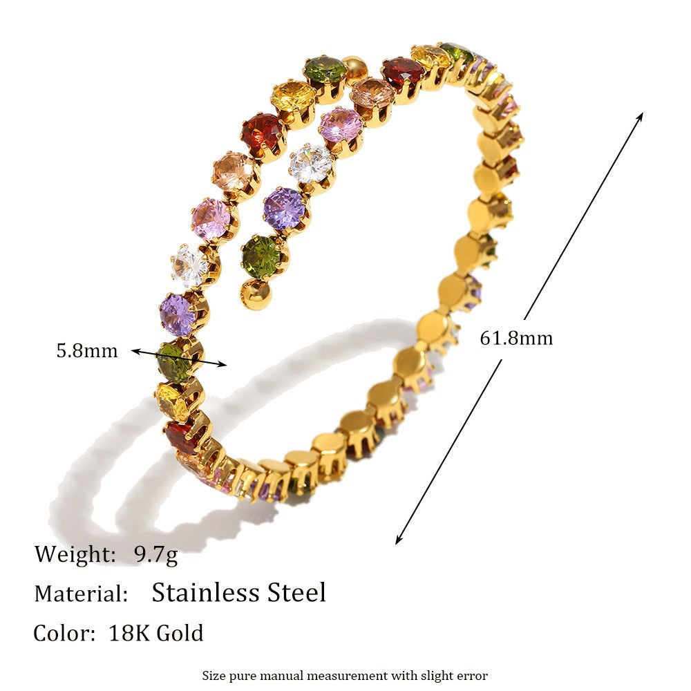 Wholesale Trendy Ins Style Branch-Shaped Five-Pointed Star Bracelet Stainless Steel Gold Plated Fashion Accessory