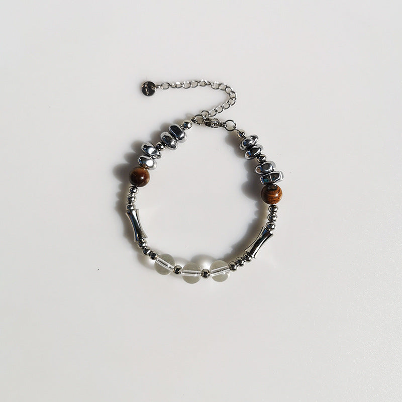 Wholesale  retro Tiger Eye Stone stitching bracelet