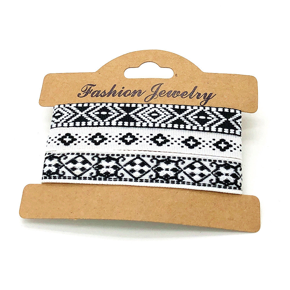 Wholesale 3 Pcs Set Hot Sale Retro Ethnic Bohemian Hand Rope Nepal Colorful Woven Bracelet Jewelry