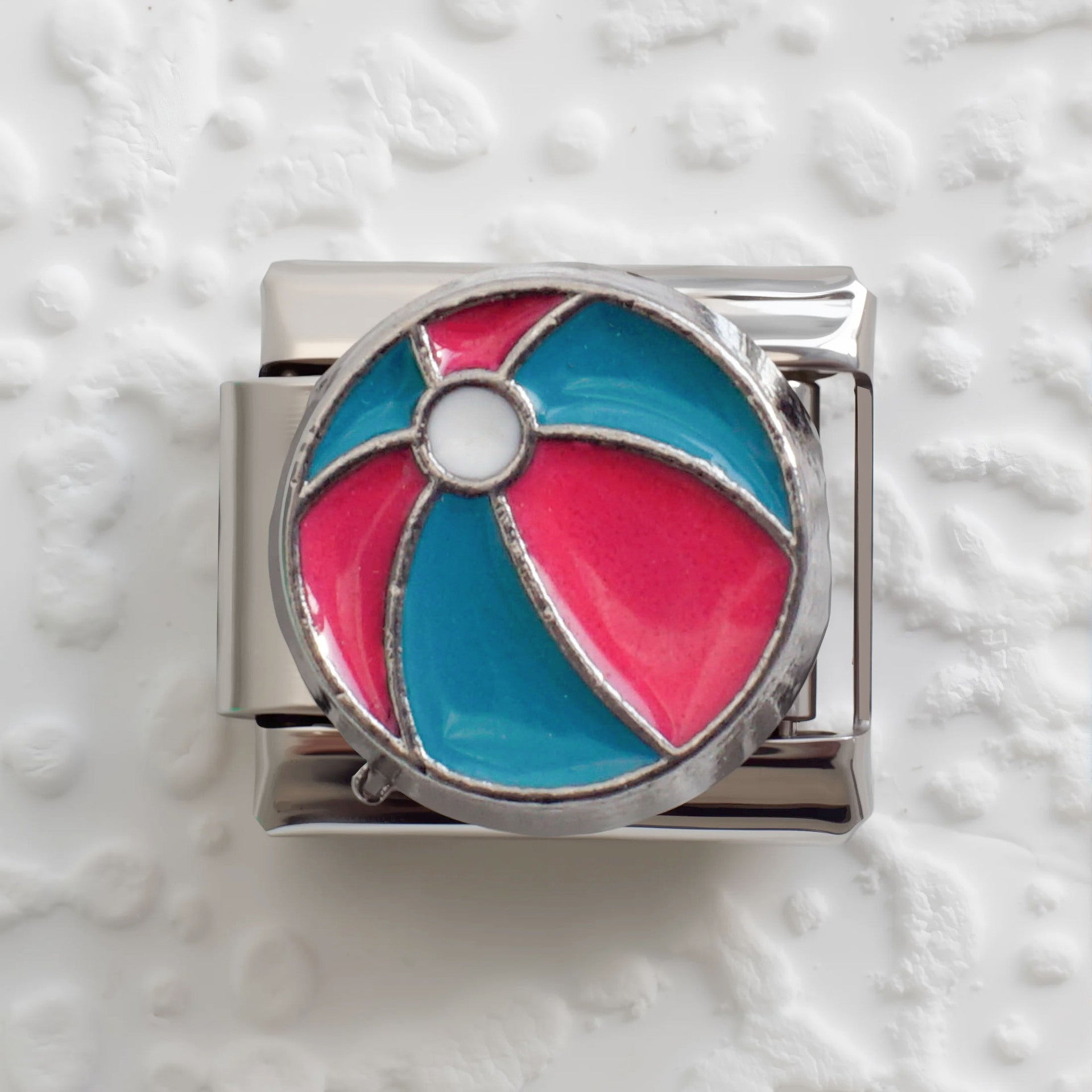 Wholesale 5pcs/pack Makeup &  Accessories Enamel Italian Charms Single Section Creative Stainless Steel Composable Bracelet