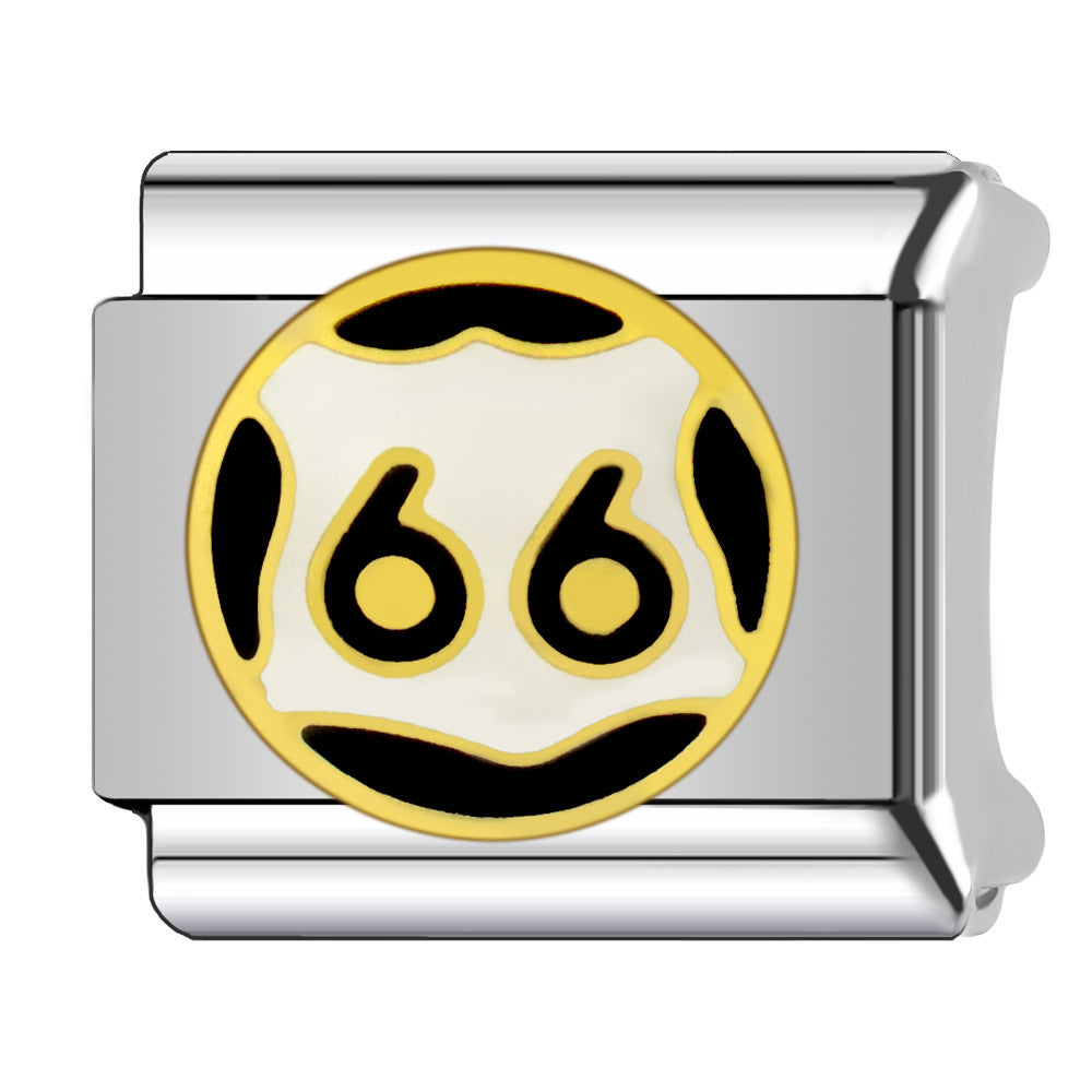 Wholesale 9mm Italian Charm Starter Bracelets DIY square Single Section Creative Stainless Steel Composable Bracelet