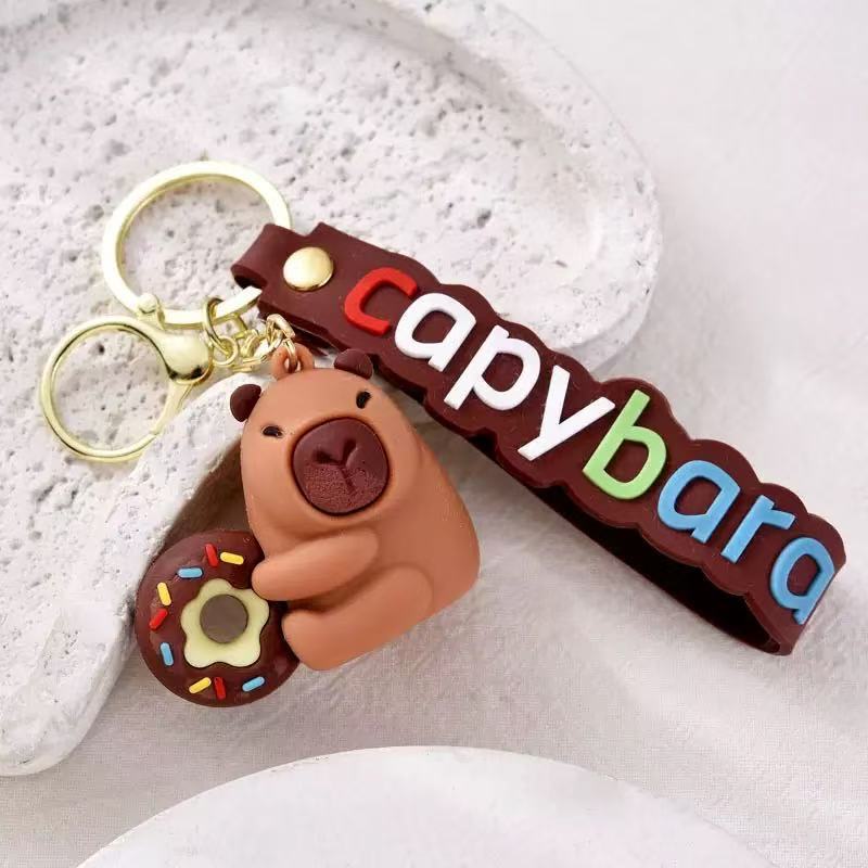 Wholesale Cute Capybara Keychain Bag Pendant Creative Car Key Accessory Boutique Resale
