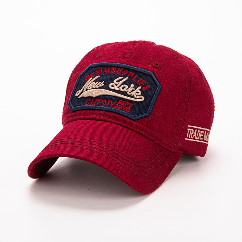 Wholesale Washed patch letter embroidered baseball cap