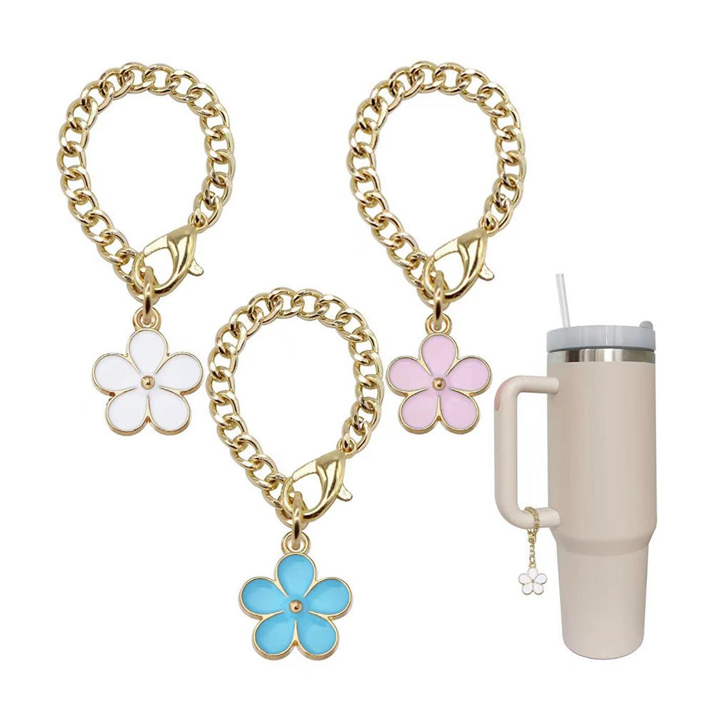 Wholesale Flower Chain 40oz Cup Alloy Pendant Cup Accessories ACC-CA-ShiXuan001
