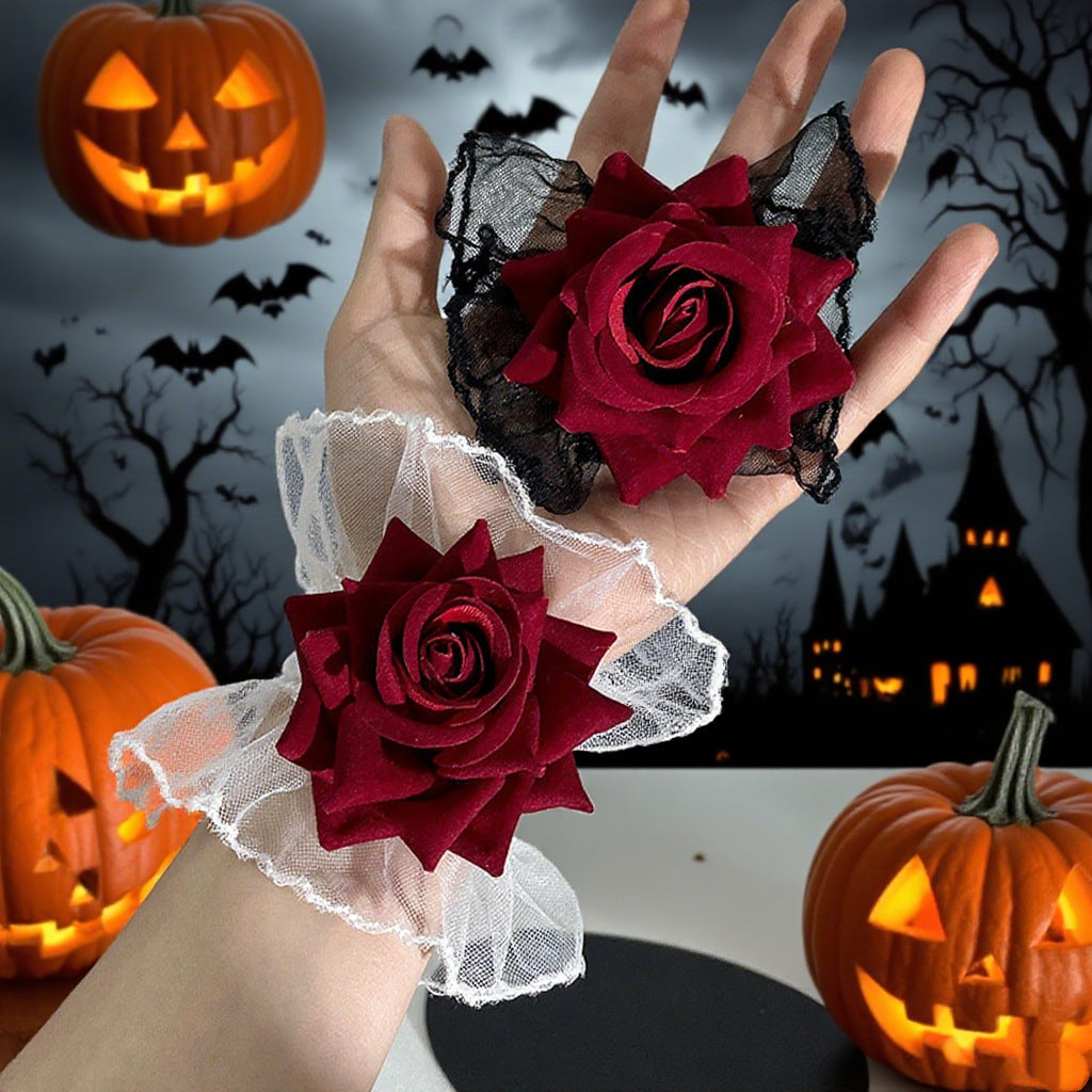 Wholesale Gothic style fabric rose lace bracelet  bracelet