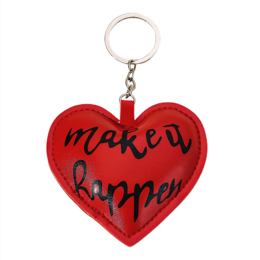 Wholesale Valentine's Day Love Heart PU Keychain