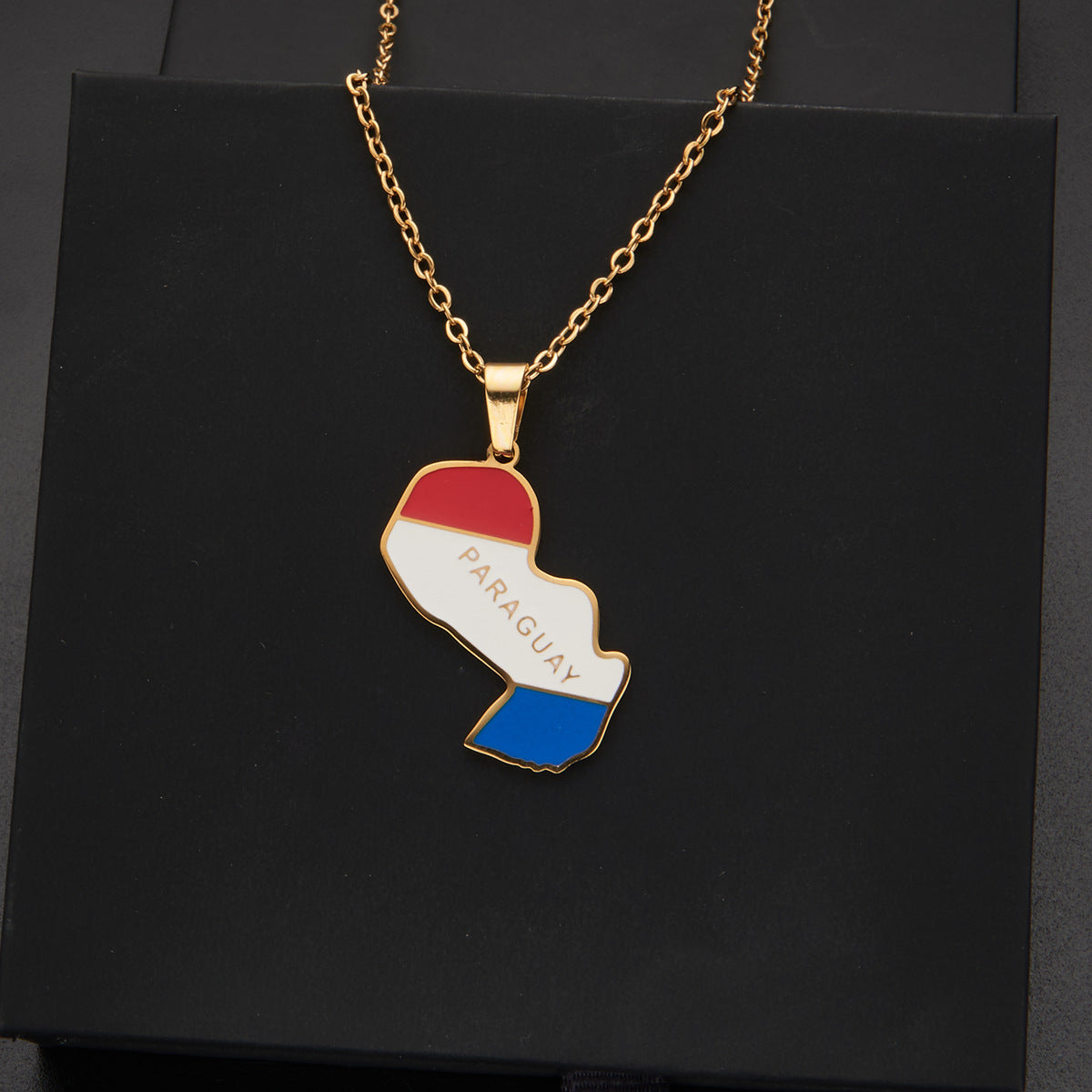 Wholesale Stainless Steel Map Necklace