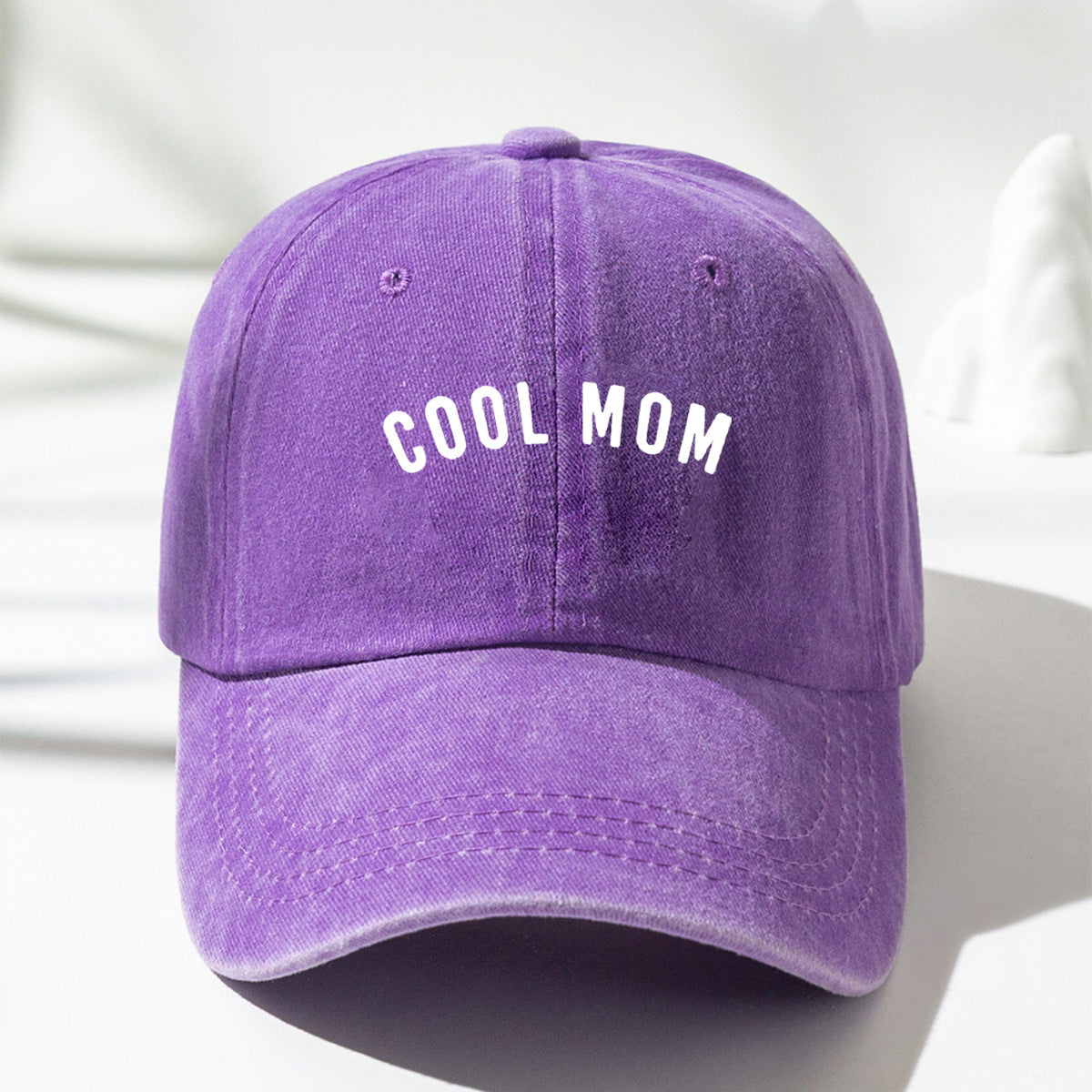 Wholesale Soft Top Solid Color COOL MOM Cotton Baseball Hat ACC-HT-TangQiu005