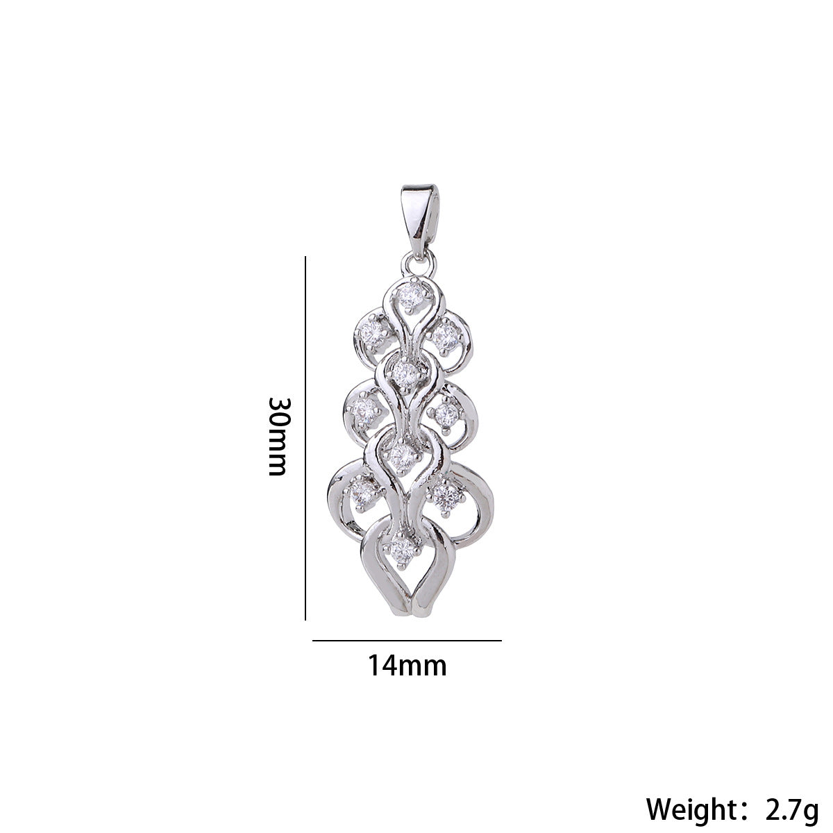 Wholesale Chic Flower Brass Pendant Gold Plated Zircon Necklace Accessory Elegant Women S Collarbone Chain Jewelry Gift