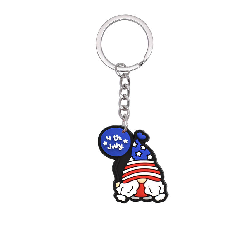 Wholesale 10pcs US Independence Day Keychain