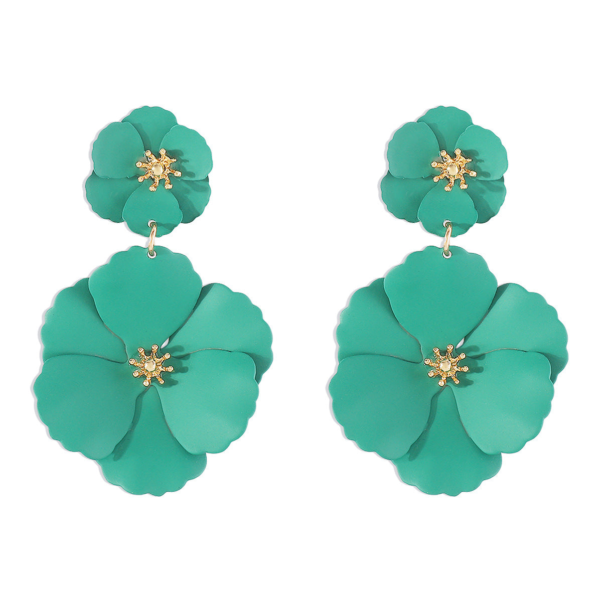 Wholesale  Fashion size flower long earrings  classic flower earrings