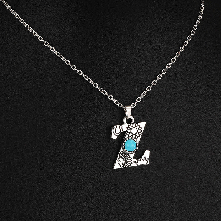 Wholesale Bourbon Mia Style English Letter Necklace ACC-NE-Yuj001