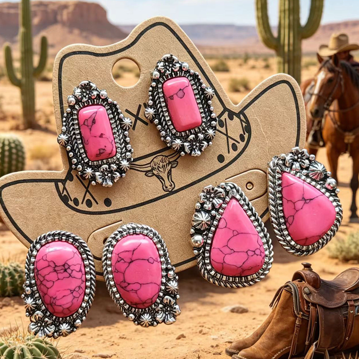 Wholesale Vintage Geometric Bohemian Earrings - Zinc Alloy Stud Earrings for Party Wedding Gift Boutique Resale