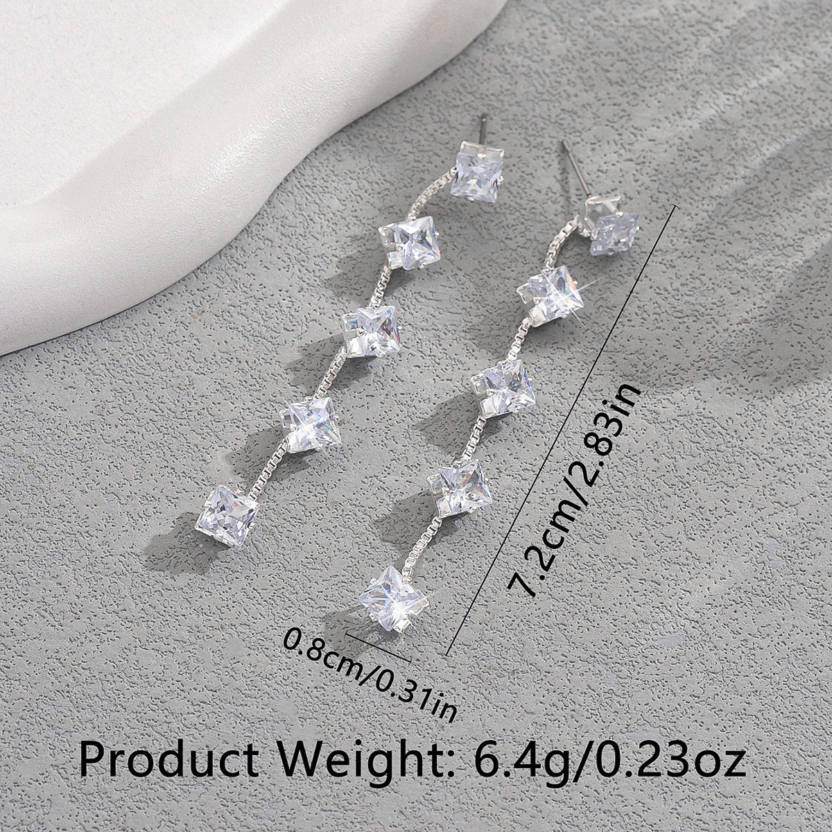 Wholesale  zircon crystal earrings